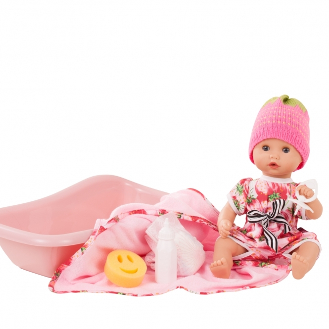 Götz panenka mrkací Aquini Strawberry Fields holčička 33 cm koupací s vaničkou a příslušenstvím