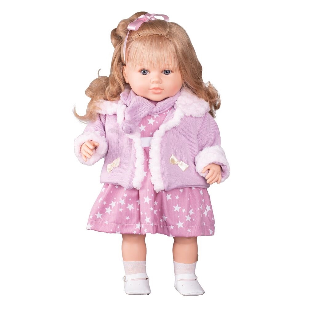 Luxusní mluvící dětská panenka-holčička Berbesa Kristýna 52cm se zvukem