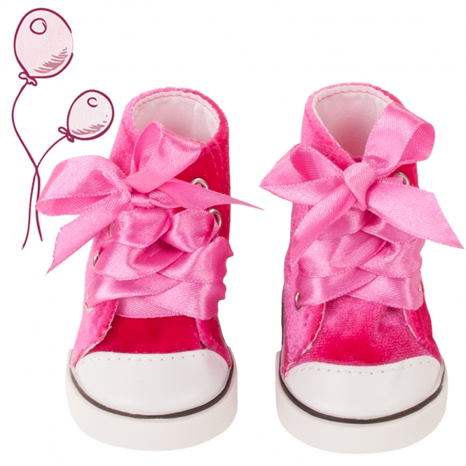Götz botičky Pink Velvet Sneakers na panenku 42-50 cm 